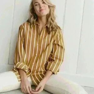 Jenni Kayne Honey Striped Classic Button Down Shirt